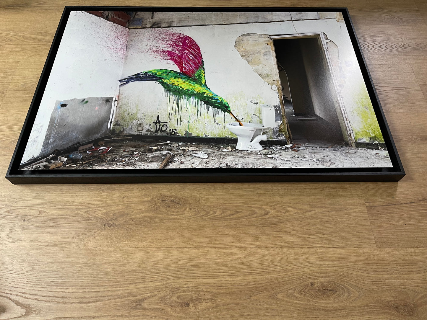 Photo dibond colibri (encadrée)