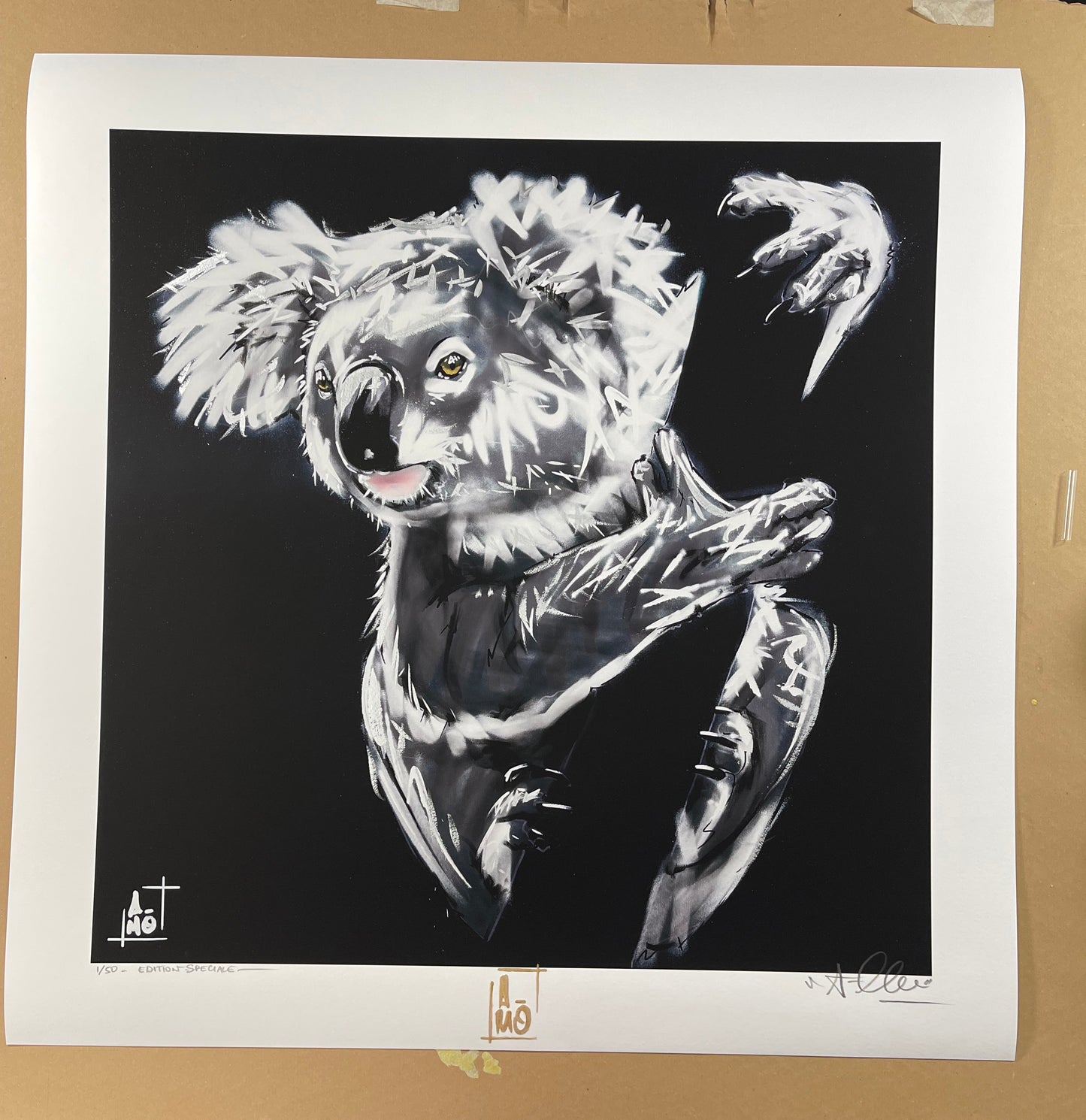 Edition spéciale rehaussée à la main "koala"