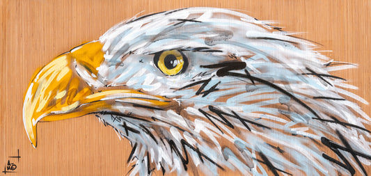 Oeuvre sur bois Aigle